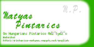 matyas pintarics business card